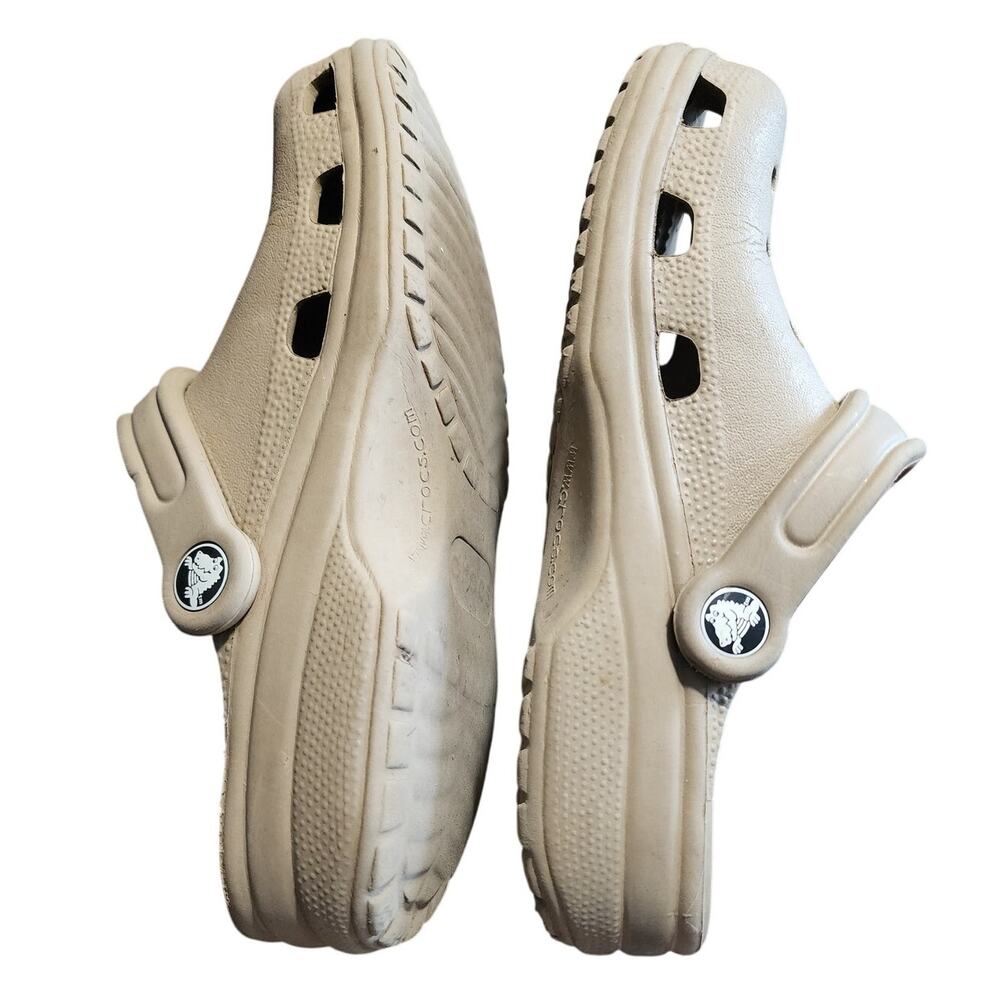 Crocs Light Brown Slip On Unisex Clog Sandals Size Youth 4-5 XS - Picture 3 of 6